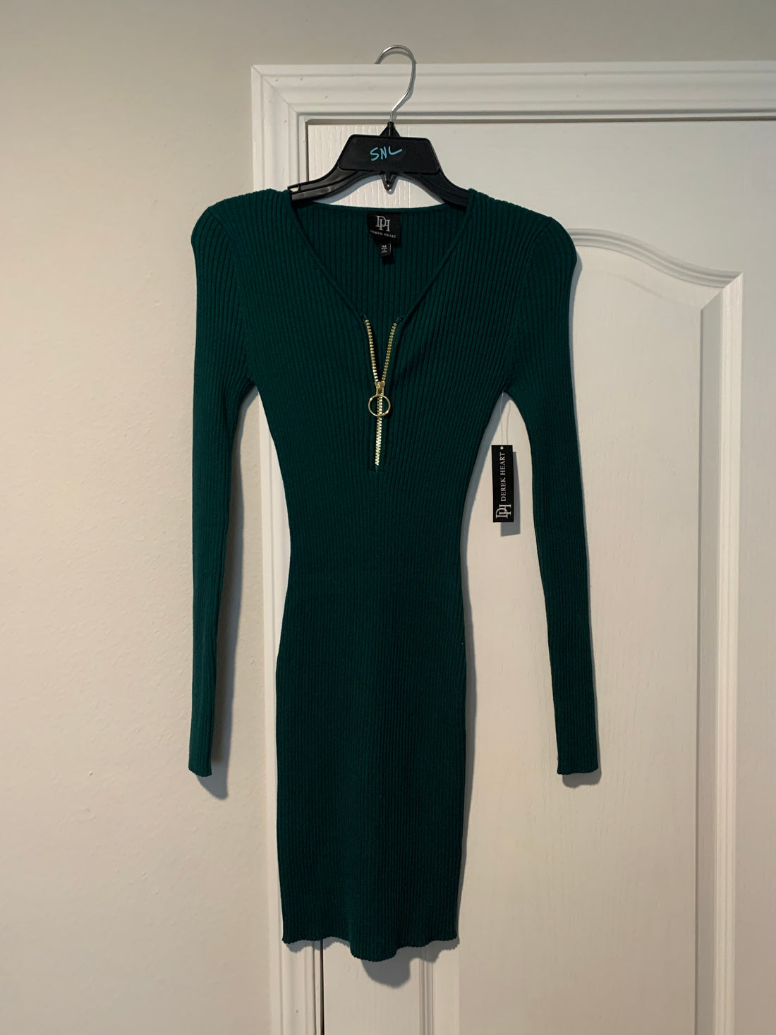 GREEN SWEATER DRESS