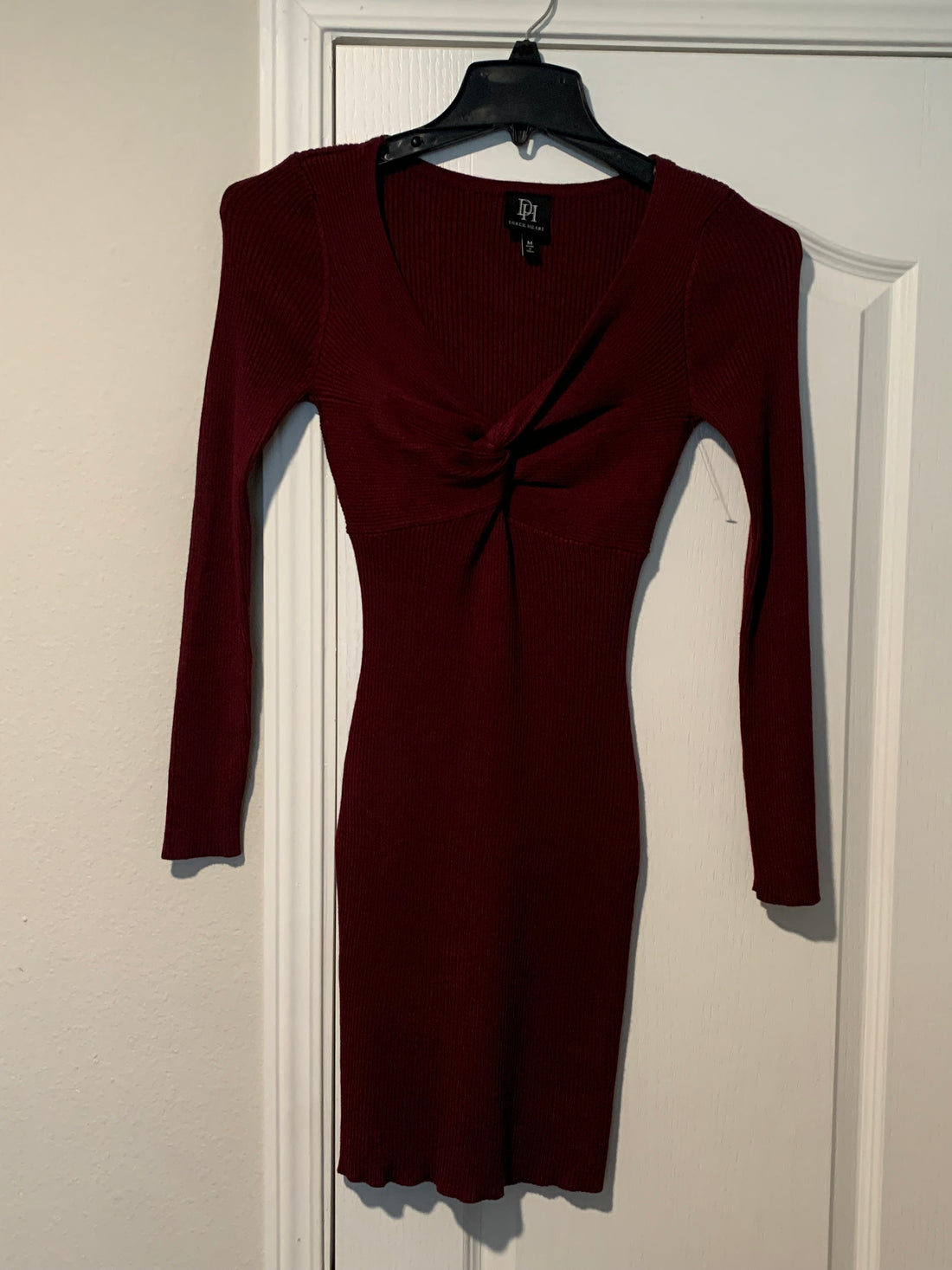 BURGUNDY SWEATER DRESS