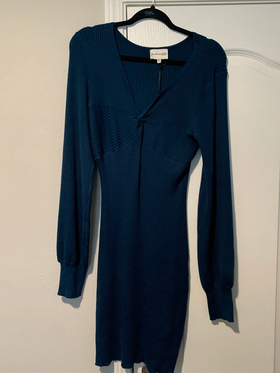 TURQUOISE SWEATER DRESS