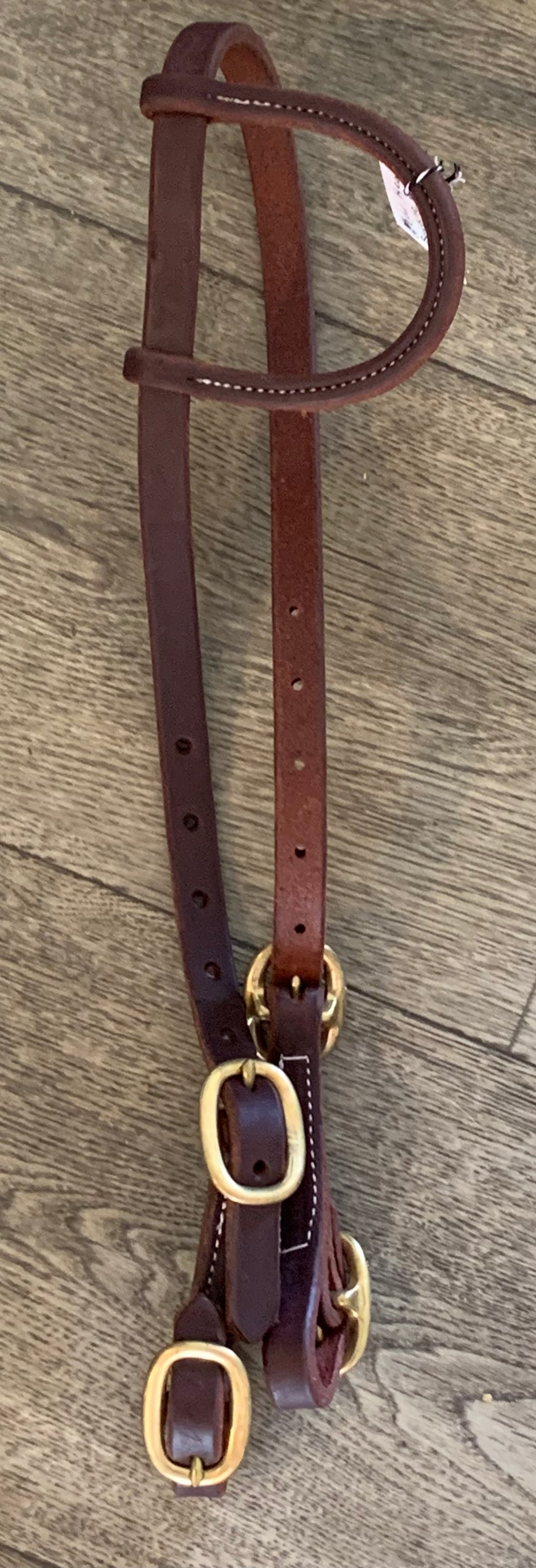 Headstall Leather - DARK BROWN ONE EAR BUCKLE ENDS PREMIUM QUALITY