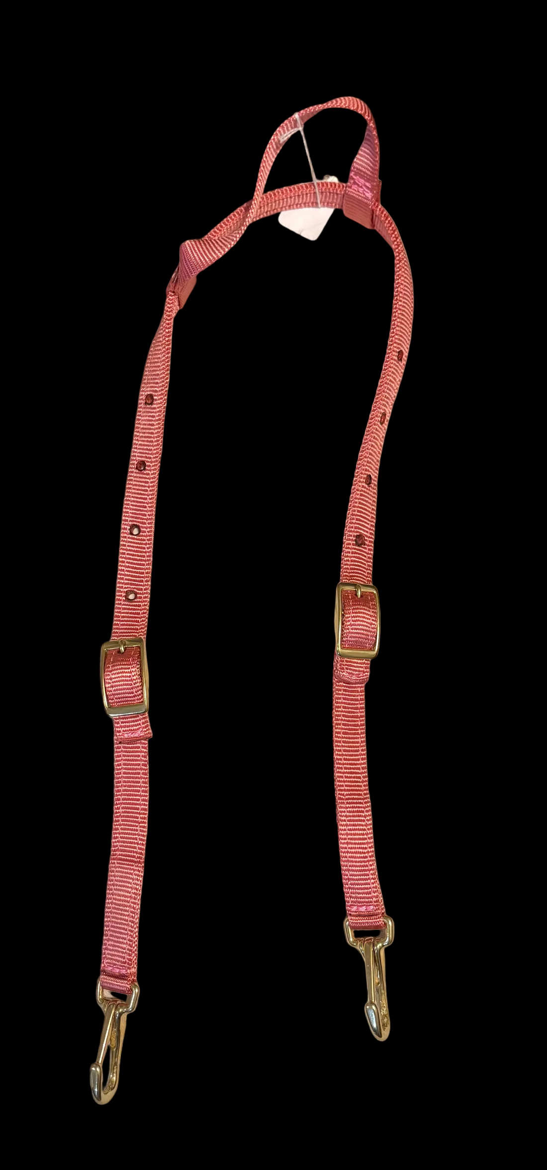 One Ear Nylon Headstall with Clip Ends - CORAL