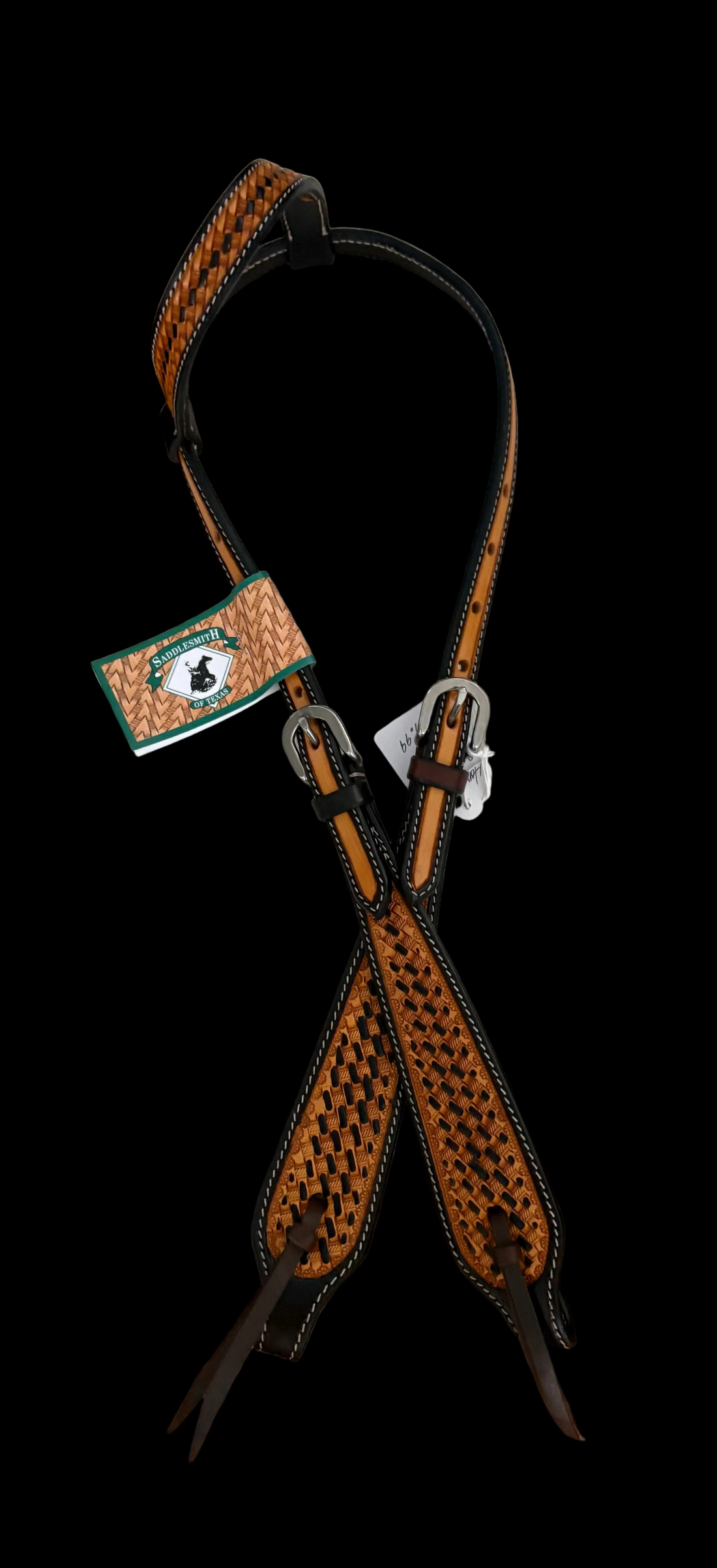 ONE EAR HONEYCOMB LEATHER HEADSTALL