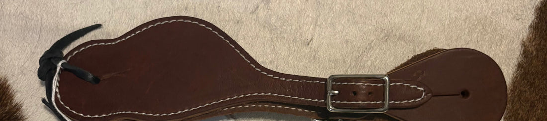 SPUR STRAPS- Dark Leather Plain