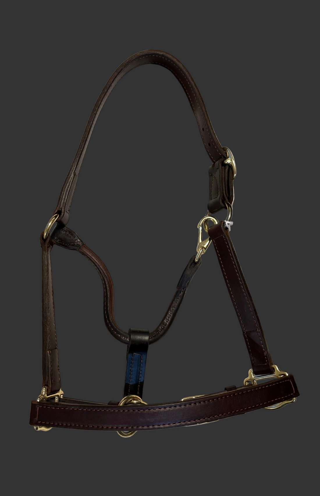 LEATHER HALTER HEAVY DUTY - DARK OIL