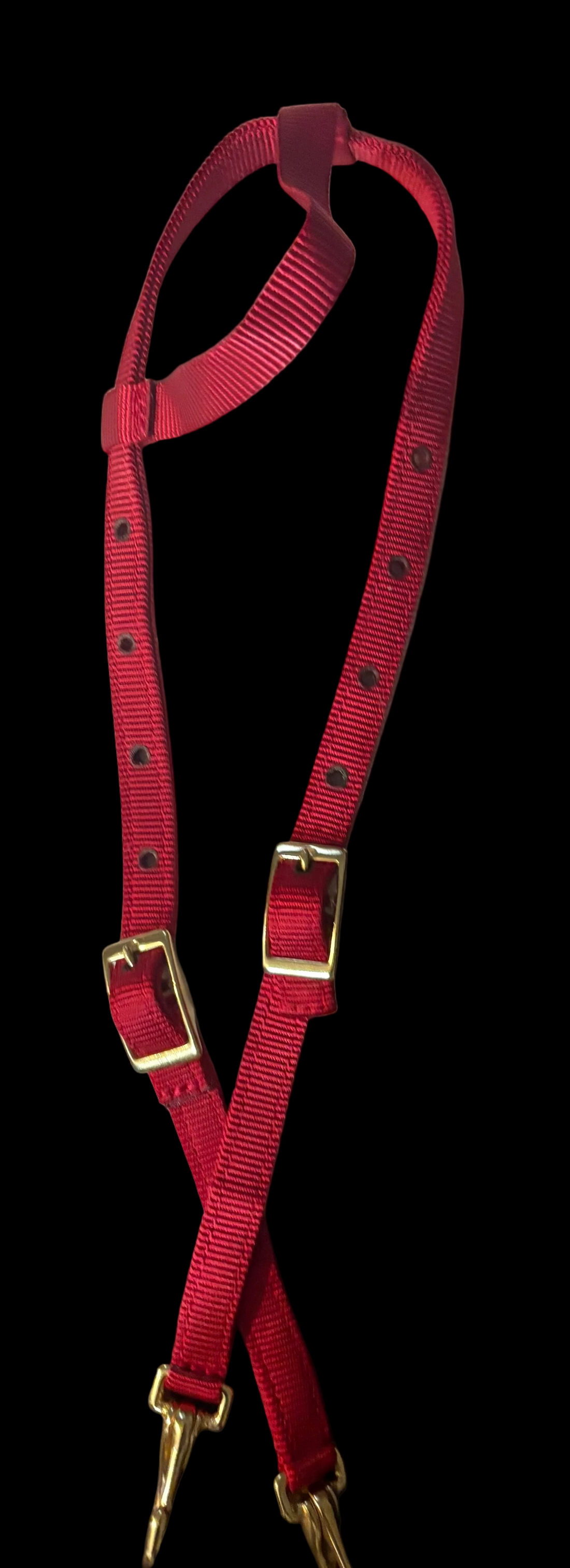 One Ear Headstall/clips- RED